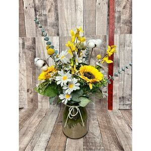 Sunflower Daisy Eucalyptus Floral Arrangement Baby Wedding Birthday Family Reuni